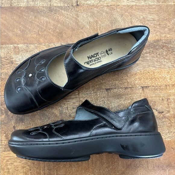 NAOT new black leather Mary Jane’s size 40 - Picture 1 of 7